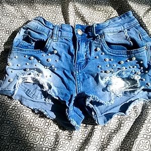 Pearl denim short